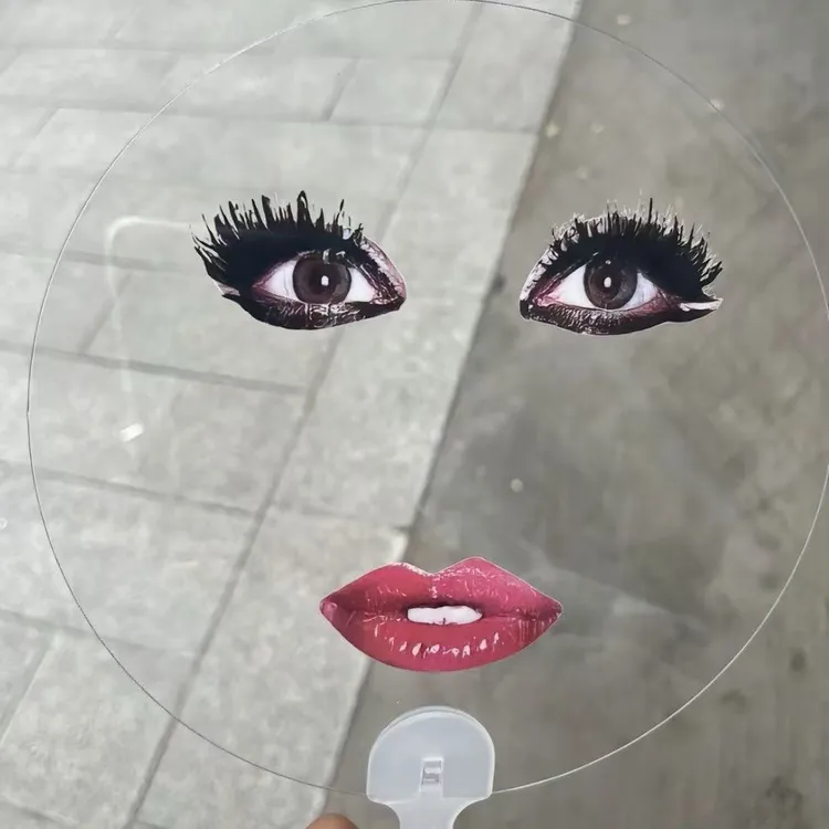 ladygaga印花扇夏日清凉雷迪嘎嘎应援扇子送闺蜜拍照道具扇