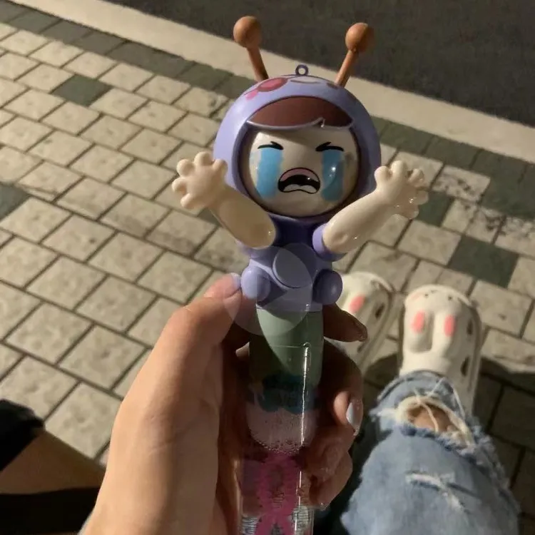 【吗喽】卡通旋转变脸泡泡棒玩具可爱表情转脸趣味玩具泡泡棒玩具