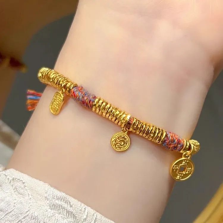 铜合金手链 盘缠手链女时尚复古民族风气质手串手饰奢华简约编织