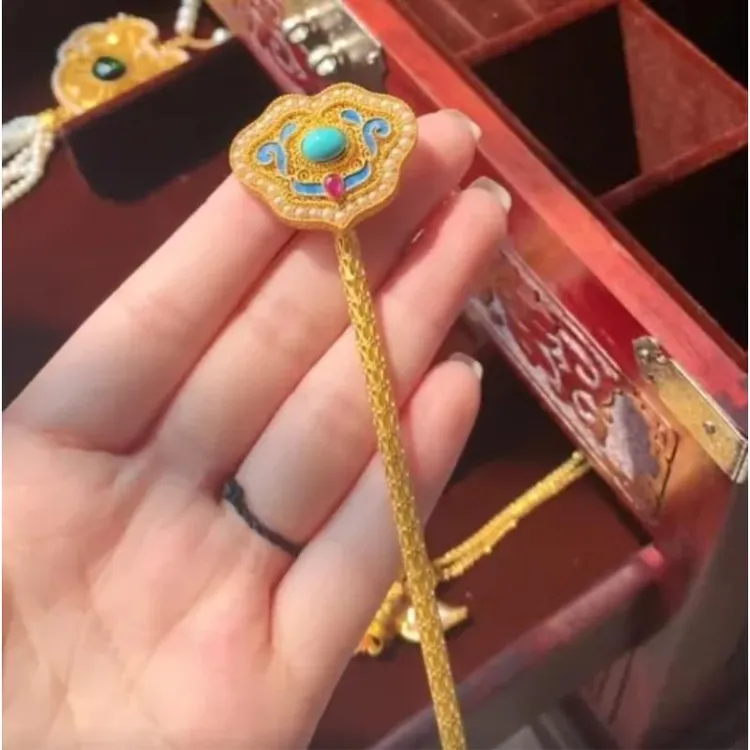 新中式如意祥云发簪古风汉服旗袍精致中国风发饰时尚气质奢华发饰
