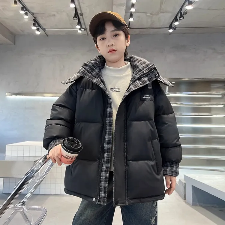 儿童装男童冬装加厚帅气棉服外套2025新款中大童男孩冬季夹棉棉衣