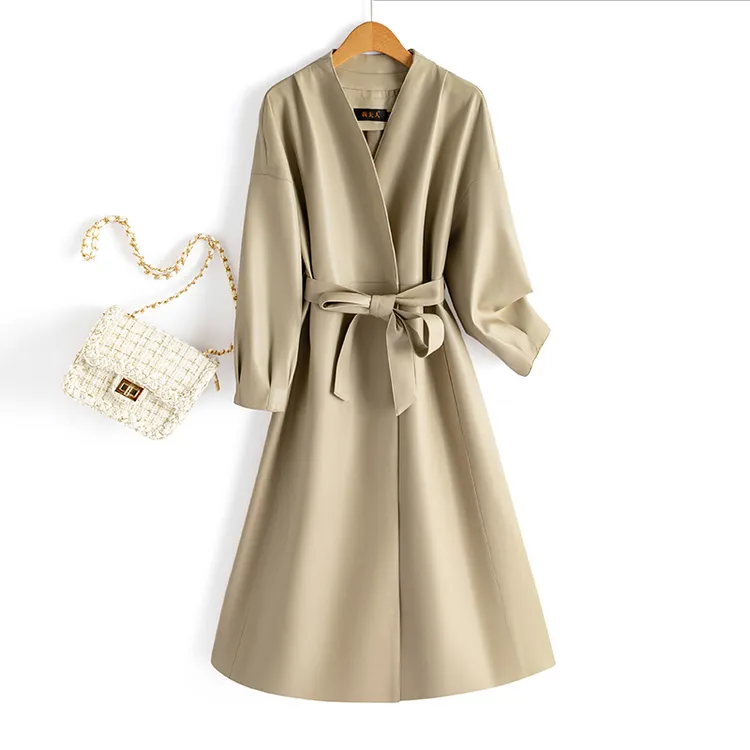 海宁真皮皮衣女中长款皮衣绵羊皮外套皮衣皮衣外套女HZ-256#