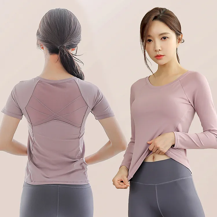 【带胸垫】气质专业瑜伽服女显瘦外穿性感紧身衣健身专业瑜伽服上衣