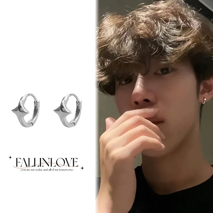 合金耳饰 耳钉男个性设计感简约耳环冷淡风轻奢小众高级男生耳扣