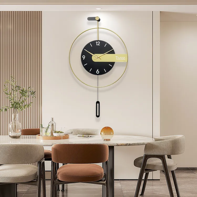 网红挂墙现代风格挂钟简约时尚轻奢客厅家用创意大气钟表客厅挂钟