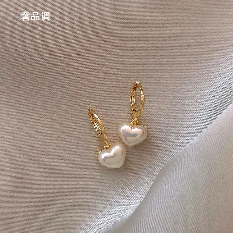 非金属耳饰 防过敏爱心耳环耳坠高级感小众耳扣新款洋气网红耳饰