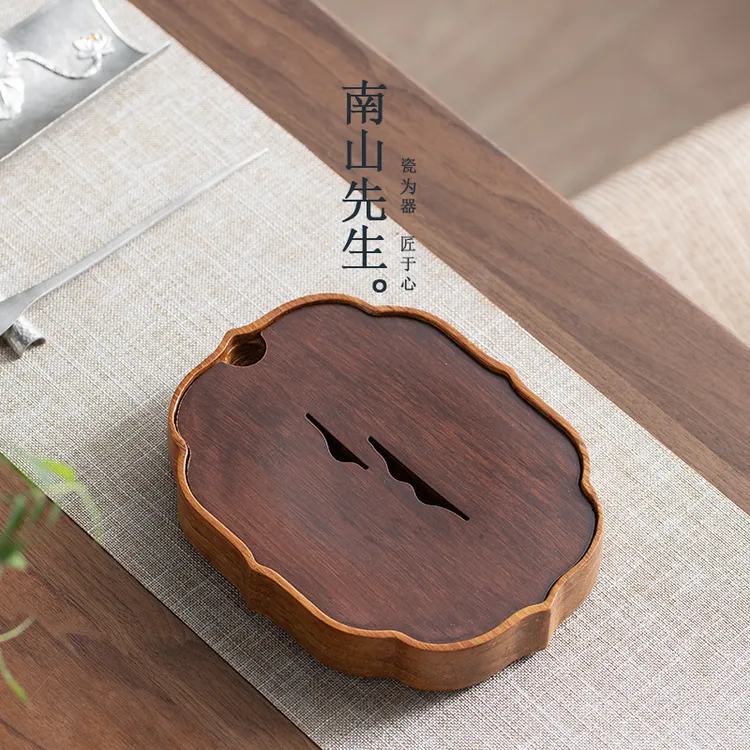 南山先生 远山重竹壶承 家用小型简约创意复古杯垫竹制泡台茶托盘