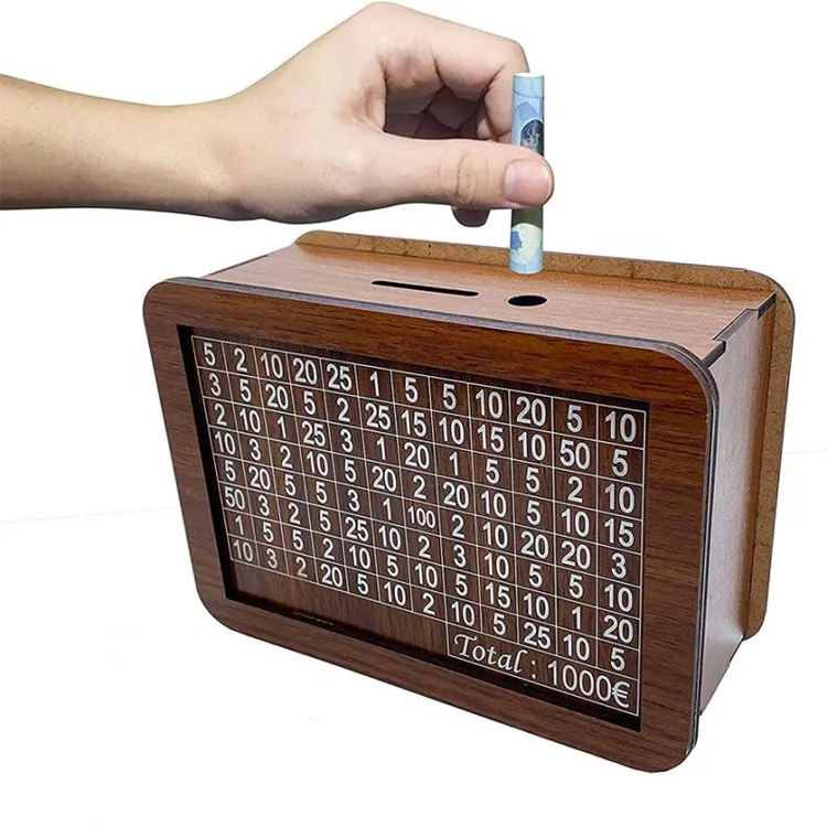 高品质~存钱罐木质高级生日礼物工艺diy手工木制摆件驾车个人用品