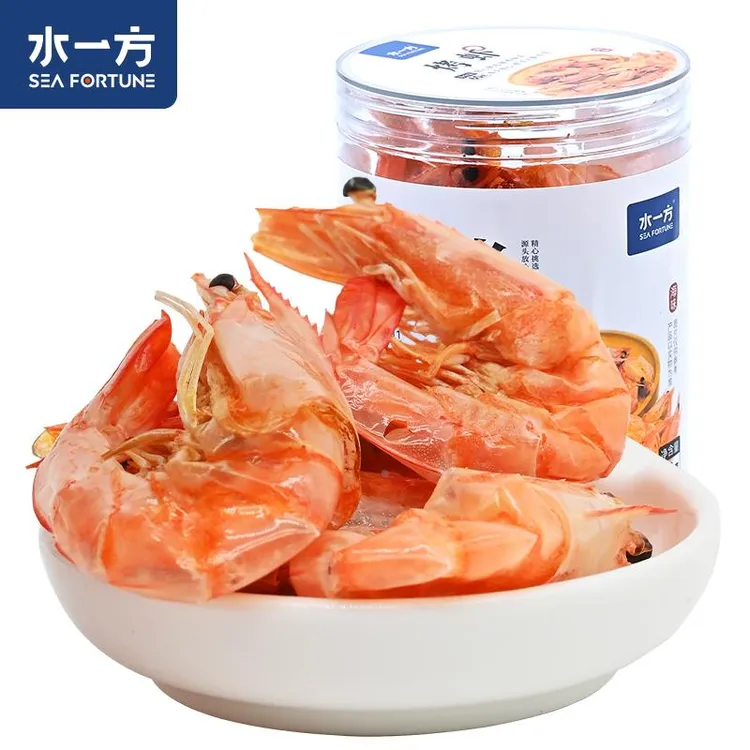 水一方烤虾干开即食特产烤虾带头大虾干即食干货干虾钙零食