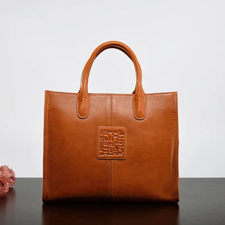 真皮女包头层牛皮托特包高档轻奢休闲大包单肩斜挎包商务通勤包