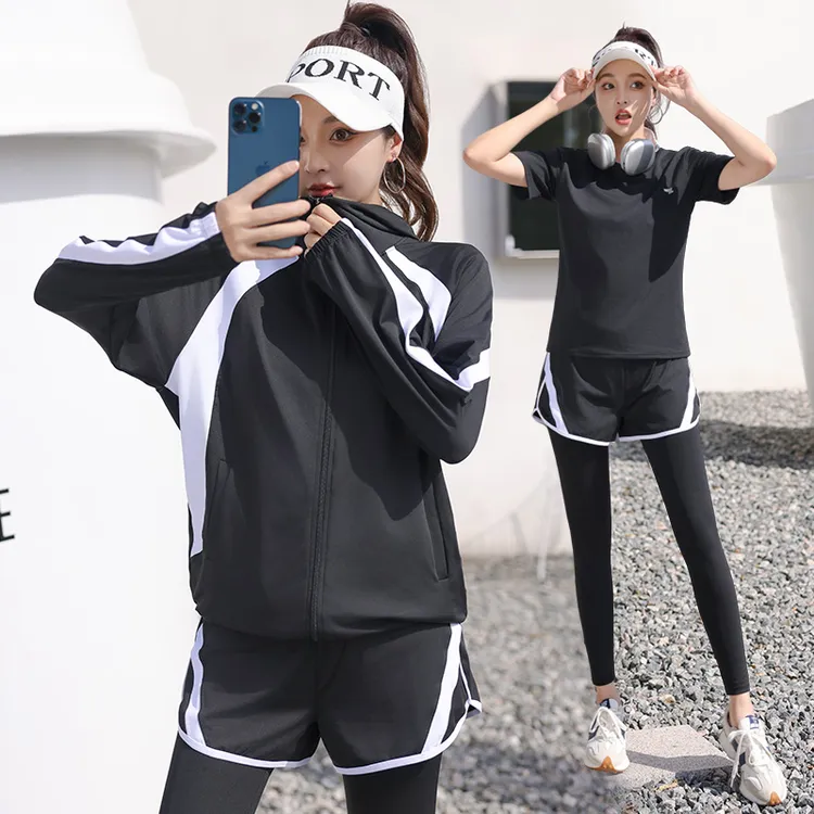 2024秋冬新款瑜伽套装女大码运动健身衣健身房跑步普拉提宽松显瘦