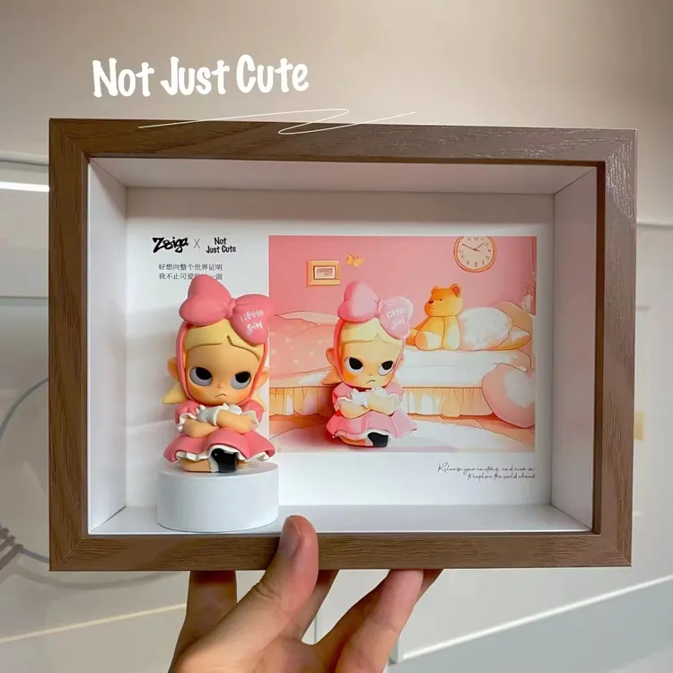 zsiga盲盒收纳展示框手办泡泡玛特展示盒木质收纳盒公仔柜popmart