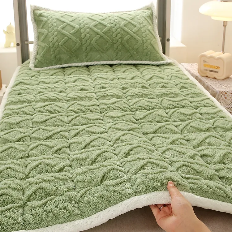 牛奶绒床盖床垫学生宿舍专用床单褥子加厚软垫单人床褥垫防滑毛毯