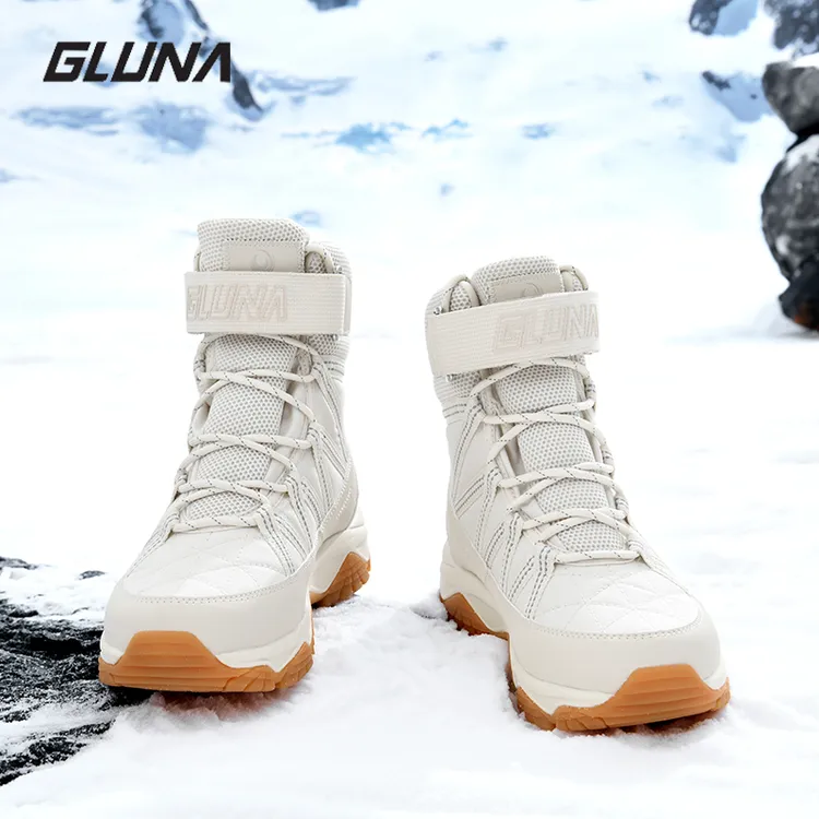 GLUNA哥鲁纳时尚保暖防水雪地靴冬季加绒高帮防滑防寒户外潮流