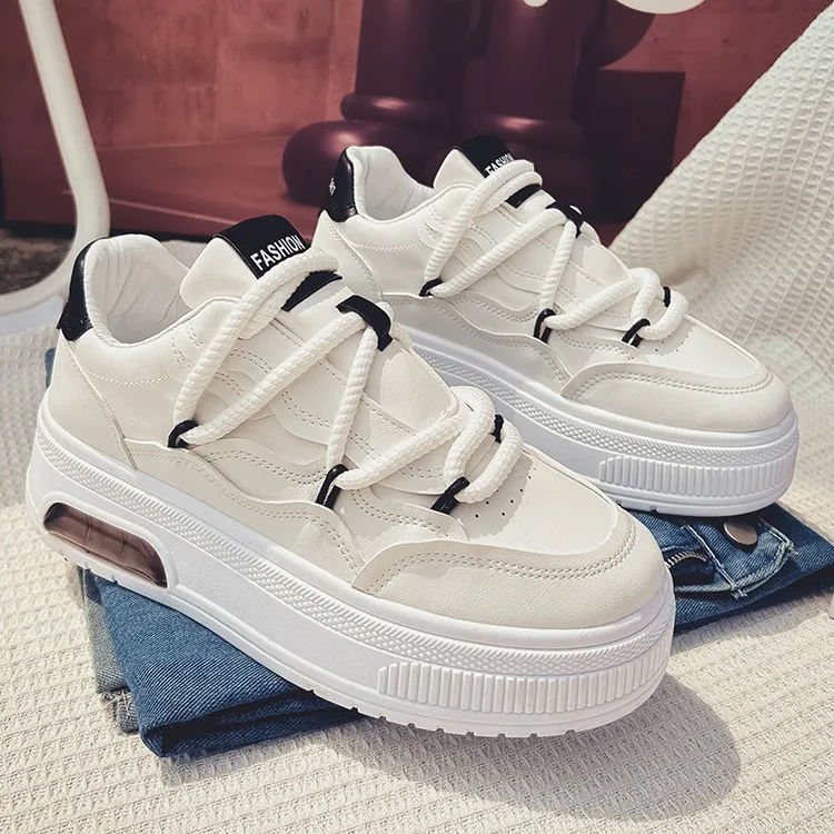 5CM增高小白鞋潮流百搭男鞋2024秋季新款低帮运动板鞋复古休闲鞋