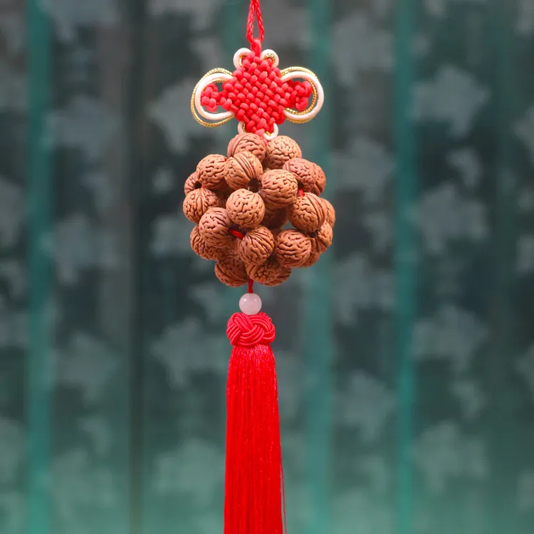 桃核中国结珠球挂饰