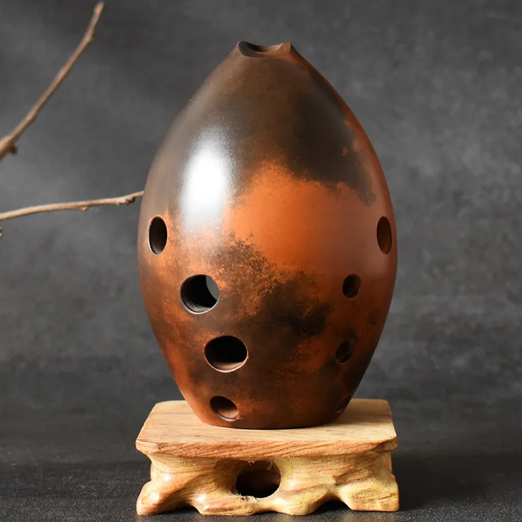 荣杨埙坊十孔专业演奏梨埙10孔单腔埙初学者民族陶埙乐器低音醇厚