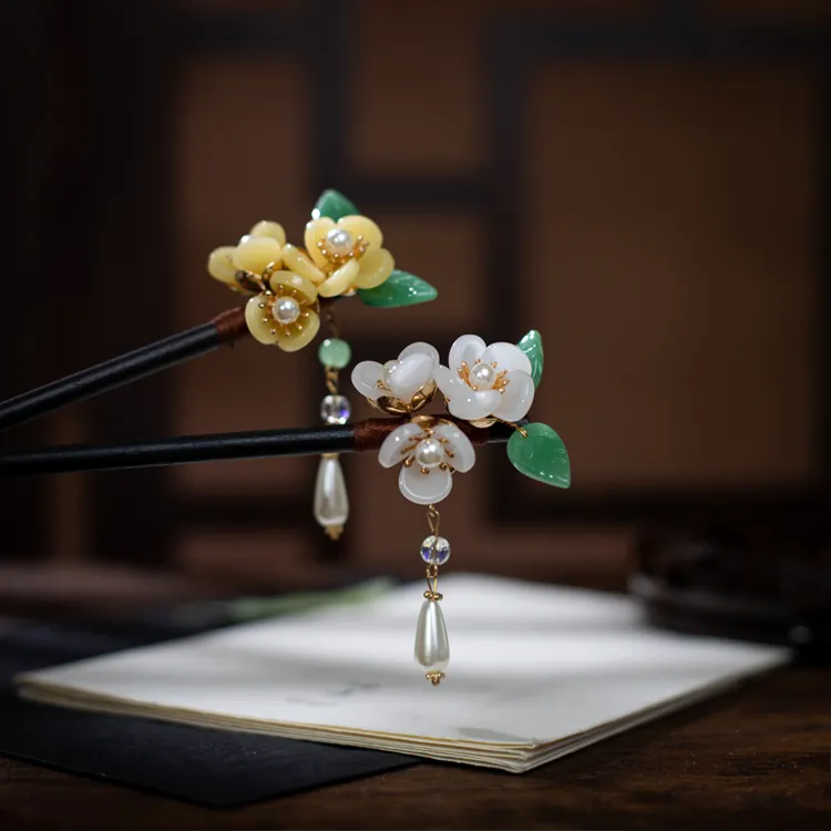 原创手工高级感黑木发簪古典中国风复古木簪气质汉服簪子发簪发饰