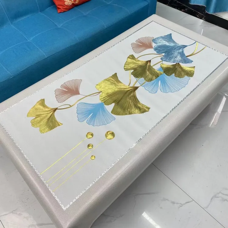 新款pvc材质桌布台布茶几布防水桌布（90cmX150cm）防油免洗家用