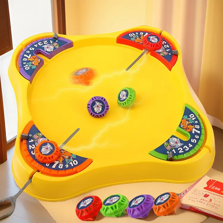 【草莓】亲子互动拉线对战陀螺桌面游戏儿童益智趣味玩具U0629