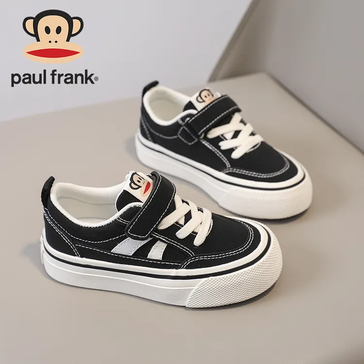 大嘴猴2025春秋百搭男童鞋女童帆布鞋6-12岁软底透气中帆布鞋男童