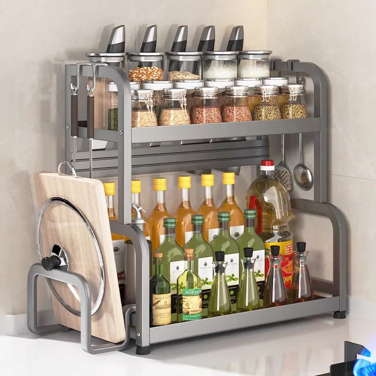 台面调料架置物架筷子筒刀架厨房调味料储物架厨具用品多层收纳架