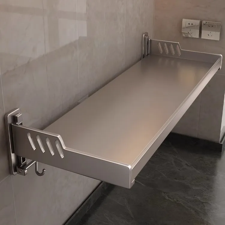 厨房壁挂置物架枪灰免打孔壁挂调料架家用调味品收纳多功能整理架