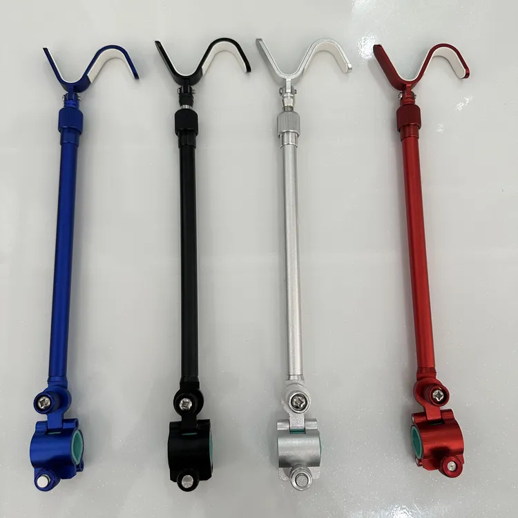炮台后挂天线铝合金侧弯防脱竿挂防滑架杆S型全金属后挂支架通用