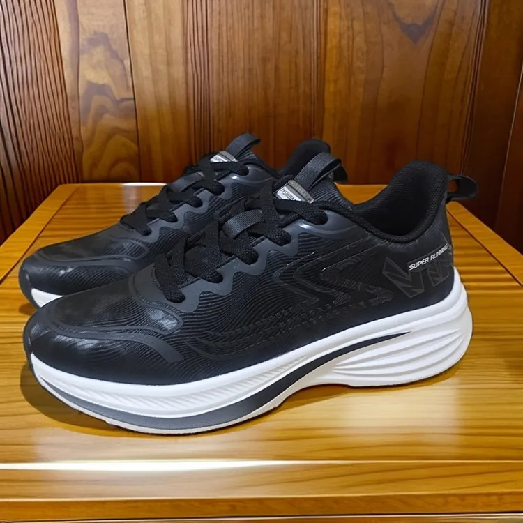 玉登秋冬季流行男鞋正品黑色运动鞋减震回弹高颜值舒适休闲鞋网红