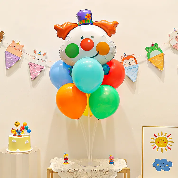 儿童生日装饰卡通桌飘气球幼儿园教室开学季活动桌面摆件场景布置