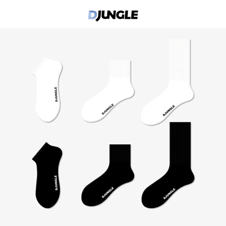 夏季吸汗袜子女中筒袜男白色运动情侣纯色百搭短袜配皮鞋春夏潮袜