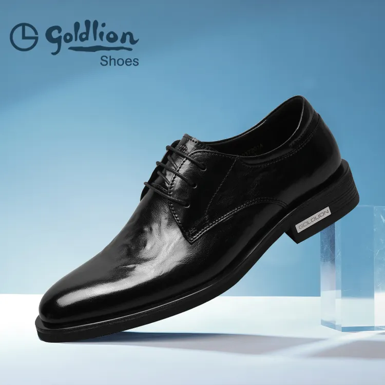 【银标高定】金利来男鞋新款商务正装时尚手抓纹系带德比515230372