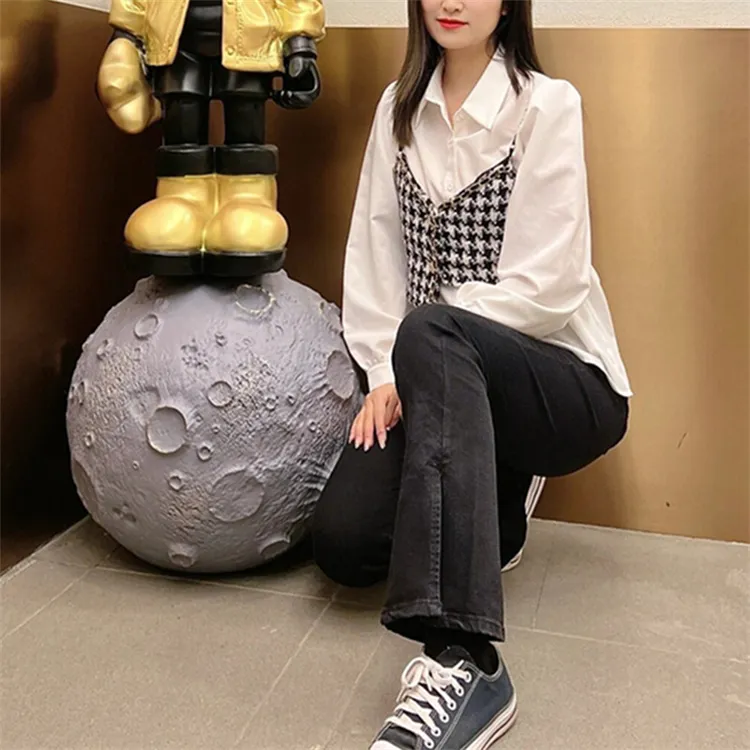 新款法式气质衬衫马甲衬衫女春秋胖妹妹设计感小众宽松两件套上衣