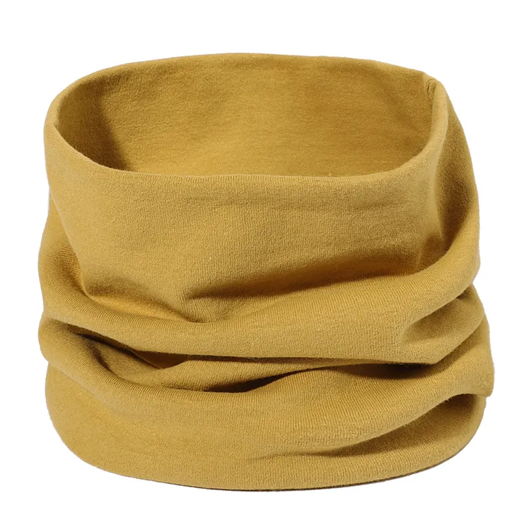 纯棉围脖女护颈秋冬季保暖简约韩版ins百搭纯色套头围巾男女脖套