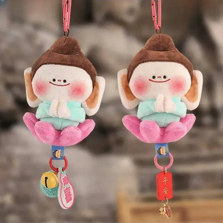 可爱云冈石窟文创佛小伴挂件山西大同莲花佛纪念品玩偶包包钥匙扣