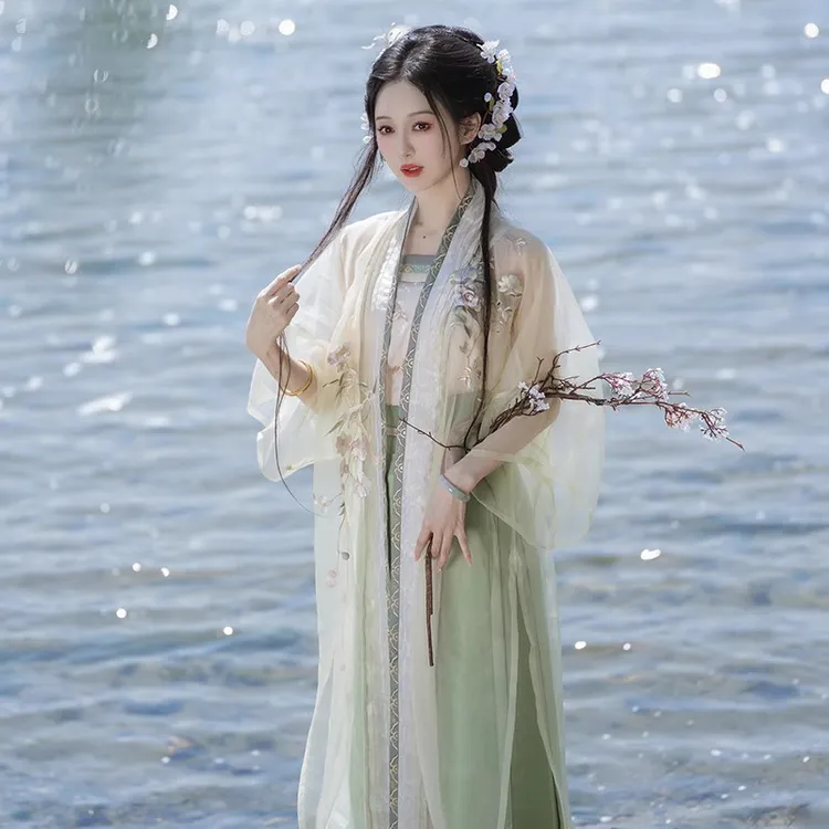 钟灵记【青山行芷】夏季日常宋制薄款夏款仙气古风国风中国风汉服