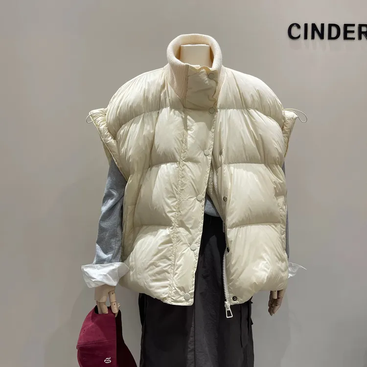 【麦子家】韩系宽松立领无袖羽绒马甲女秋冬新款今年爆款马甲女款