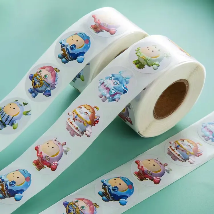 500贴/卷蛋仔派对新皮肤儿童节卡通小女孩玩具手帐装饰标签贴画