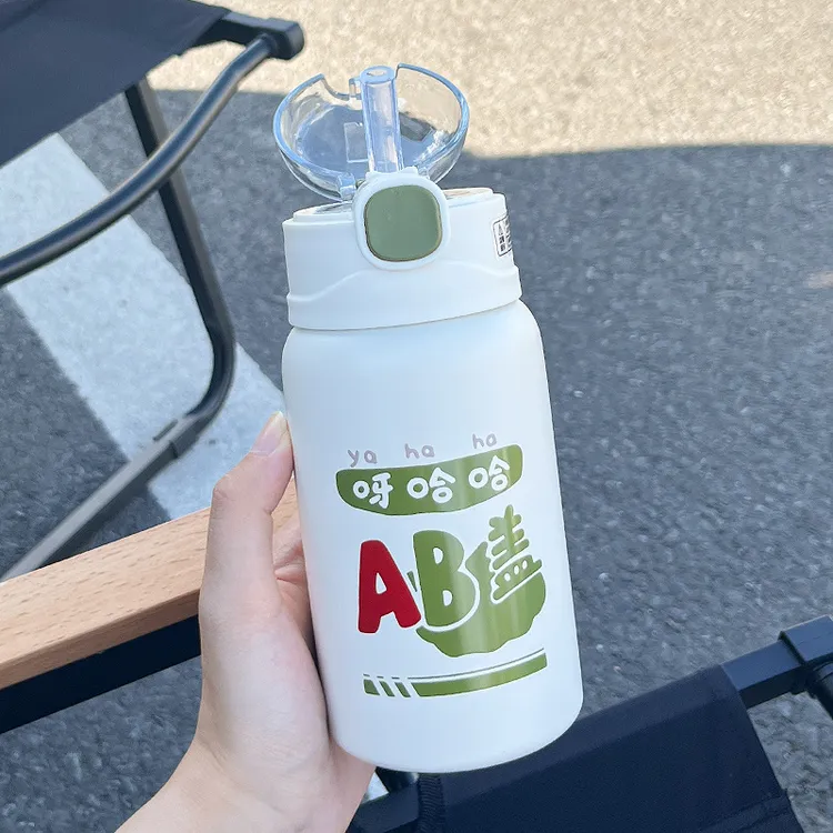 AD钙水杯保温杯女生高颜值杯子小巧便携吸管杯可爱水杯大容量创意
