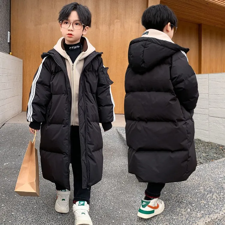男童棉衣冬装2025新款中大童棉袄韩版冬季长款洋气儿童加厚棉服潮
