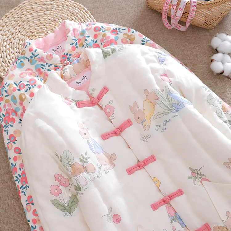 女士手工纯棉棉袄上衣 中式盘扣外套冬季保暖加厚