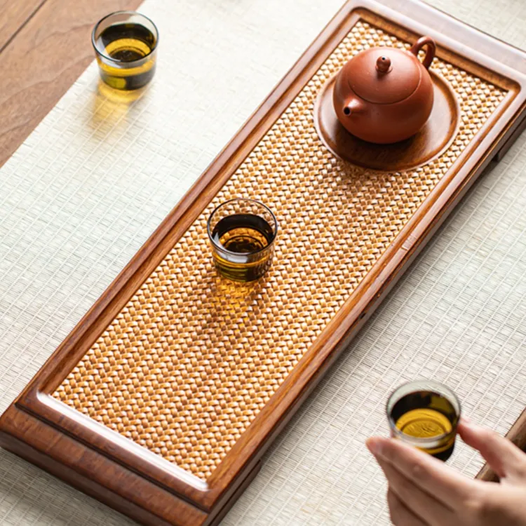 竹茶盘家用2024新款小型托盘客厅办公室功夫茶具茶台长方形干泡台