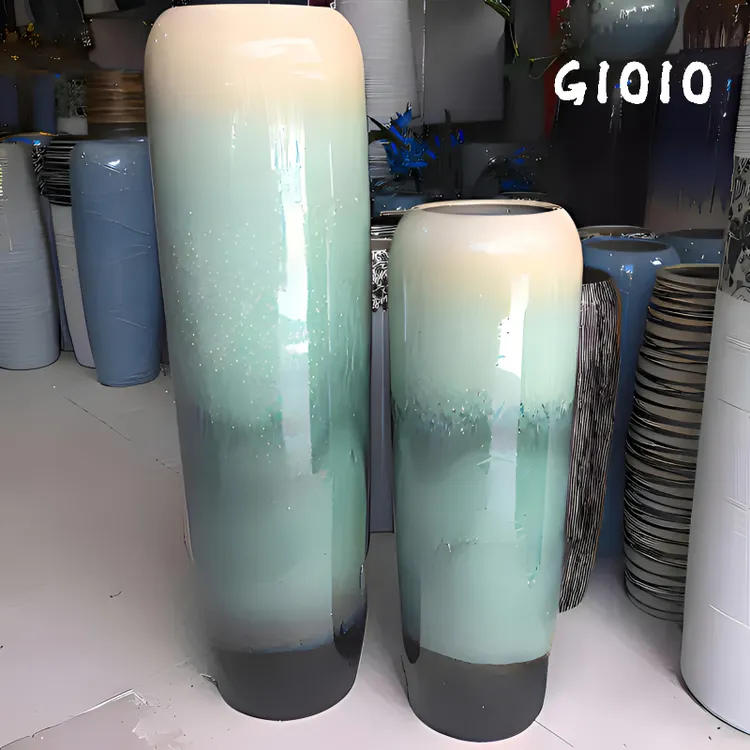 GIOIO高50cm景德镇花瓶特大号陶瓷客厅玄关欧式现代简约摆件落地
