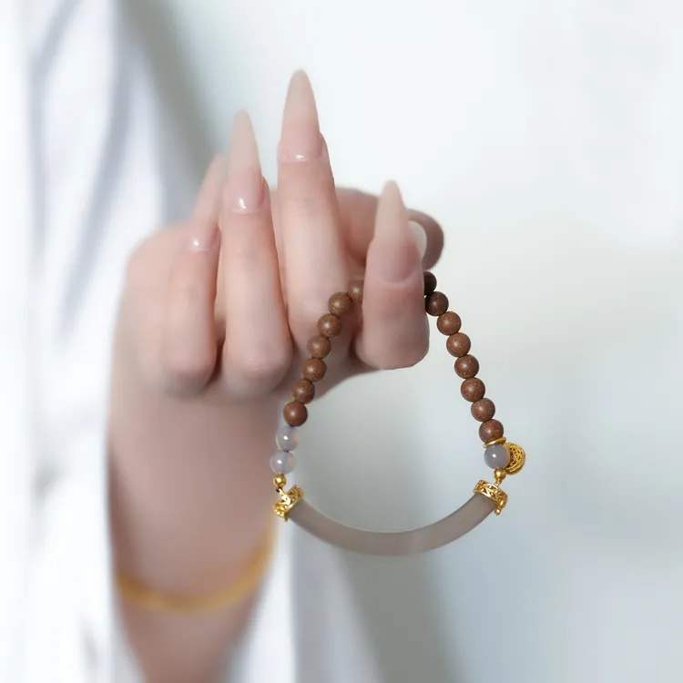 【鹅梨帐中香】半生烟紫手串  非遗手作 工艺古法天然合香珠