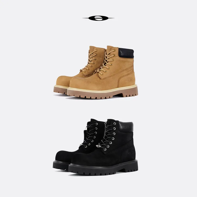 TERRAINCOGNITA时尚头层牛皮厚底大黄靴马丁靴防滑百搭香底休闲