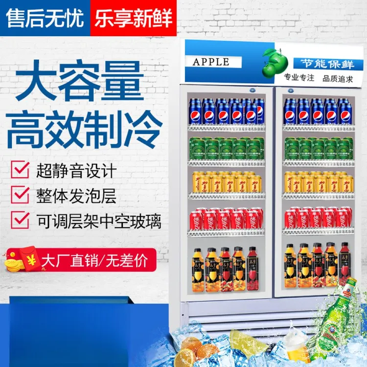 冷藏展示柜冷饮保鲜柜立式商用冰箱双门超市三门饮料柜冰柜冷藏柜