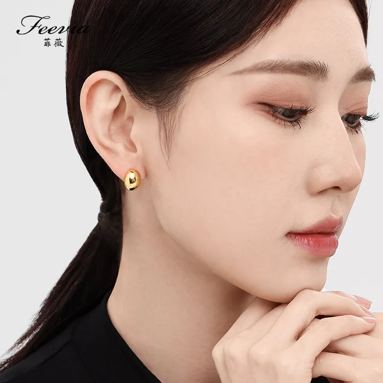 feevia/菲薇 925银耳饰 小银豆耳环时尚轻奢小众设计高级感耳钉女