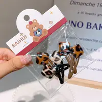 A-4923 bh 1包5个豹纹掰掰夹 发圈