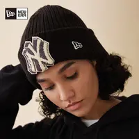 NEW ERA纽亦华秋冬时尚百搭MLB贴布刺绣NY针织帽潮流冷帽保暖