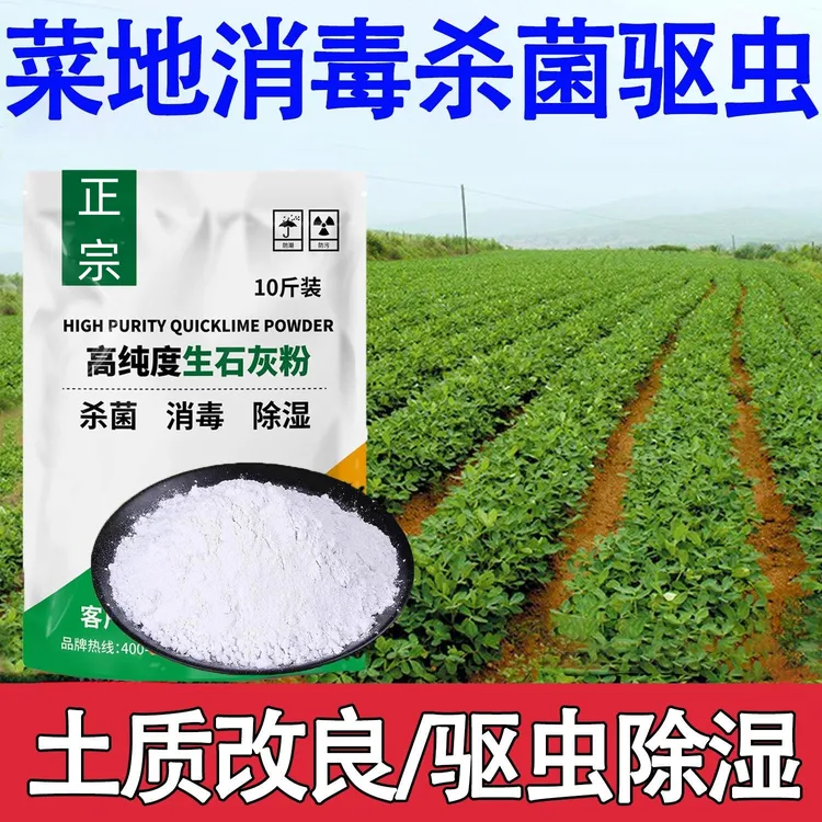 生石灰粉杀虫种菜消毒防潮除湿农家室内用改良土壤刷树木白干燥剂
